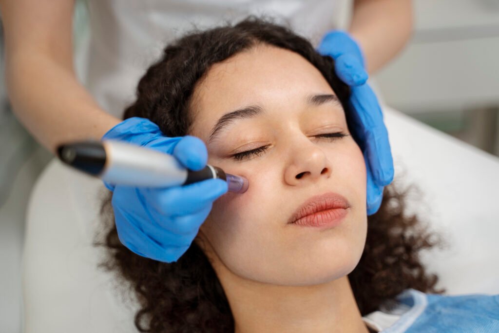 patient undergoing microneedling procedure (1)